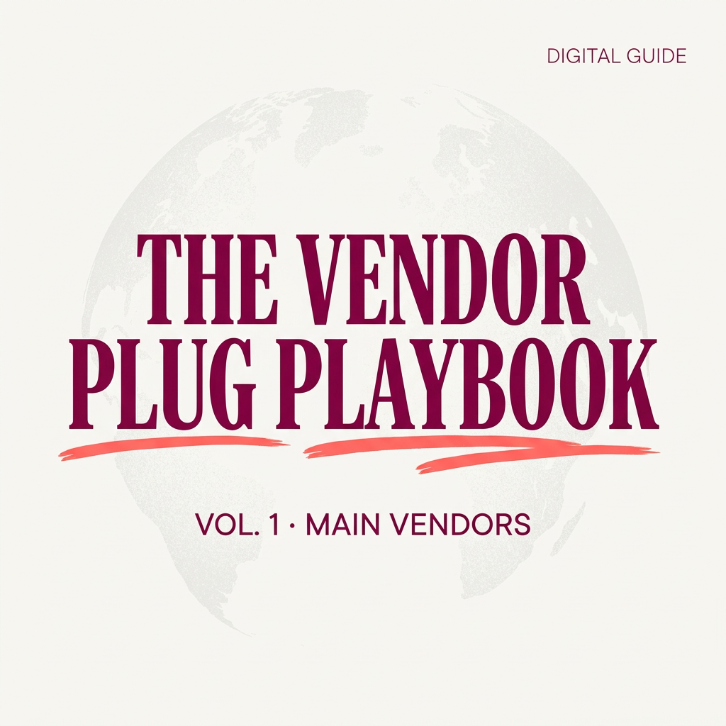 The Vendor Plug Playbook Vol. 1 (MAIN VENDORS)